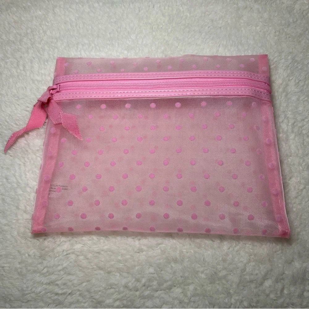 Ulta Pink Polka Dot Cosmetic Bag NEW